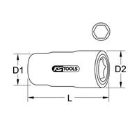 KS Tools Bussola isolata 3/4" Quantità:1