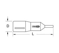 KS Tools Bussola per bit 3/8" isolata multidente, M8 Quantità:1