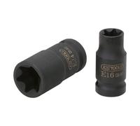 KS Tools Bussola Tools 1/2" per avvitatori ad impulsi viti TX-E, corta, E18 Quantità:1