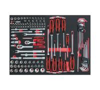 Set Di Chiavi A Bussola SCS 1/4"+3/8", 118 Pezzi In Inserto 1/1 - KS Tools 711.0