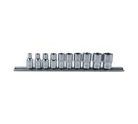 KS Tools 918.0620 Serie di bussole poligonali 1/4" CHROMEplus, 10 pz, 4 -13 mm
