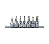 KS Tools Bussole per bit esagonali 3/8" CHROMEplus, testa sferica, 7pz., 3-10mm Quantità:1