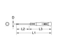 KS Tools Cacciavite di meccanica di precisione ad esagono incassato Quantità:1