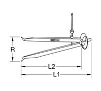 KS Tools Compasso di precisione per interni a molla, 144mm Quantità:1