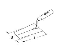 KS Tools Cazzuola per stuccatori, angolare, con manico in legno Quantità:1