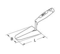 KS Tools Cazzuola per stuccatori, rotonda, 180mm Quantità:1