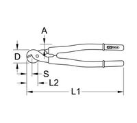 KS Tools Cesoie isolate, 600 mm Quantità:1