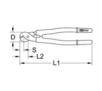 KS Tools Cesoie isolate, 310mm Quantità:1