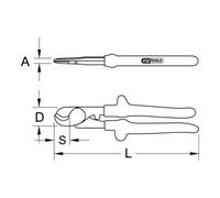 KS TOOLS 117.1269 Cesoie per cavi