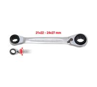 KS Tools Chiave a cricco doppia GEARplus 4in1 reversibile, 21x22x24x27mm Quantità:1