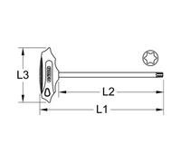 KS Tools Chiave ERGOTORQUEplus per perni TX a T corta, T10 Quantità:1