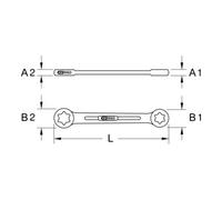 KS Tools Chiave a due bocche CHROMEplus TX-E Quantità:1