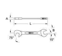 KS Tools Chiave a forchetta doppia BRONZEplus per lamiera, piccola, 4mm Quantità:1