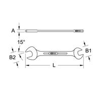 KS Tools Chiave a forchetta doppia CLASSIC Quantità:1