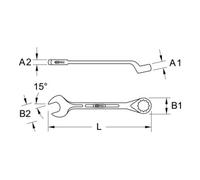 KS Tools Chiave combinata CLASSIC, a gomito, 6mm Quantità:1