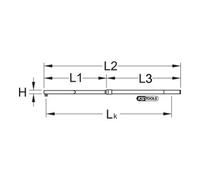 KS Tools Chiave dinamometrica di precisione 3/4" ALUTORQUE, 140-760 Nm, a destra, L=719mm Quantità:1
