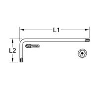 KS Tools Chiave maschio TX in acciaio inox con foro, lunga Quantità:1