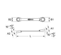 KS Tools Chiave poligonale a cricco doppia GEARplus reversibile 8x10mm Quantità:1