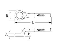 KS Tools Chiave poligonale a percussione BRONZEplus, a gomito Quantità:1