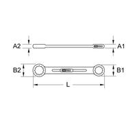 KS Tools 518.0821 ChromePlus Chiave Poligonale a Due Bocche, Extra Lunga, 8X10 mm