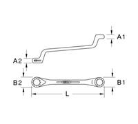 KS Tools Chiave poligonale doppia CLASSIC a gomito Quantità:1