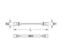 KS Tools 517.0330 Chiavi a Doppia Bussola Classic TX Profilo E, E6Xe8