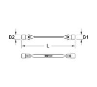KS Tools 517.0330 Chiavi a Doppia Bussola Classic TX Profilo E, E6Xe8