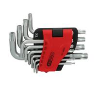 KS Tools 151.4840 Serie chiavi maschio Torx piegate con foro, corta, 10 pz, TB8-TB50
