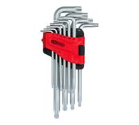 KS Tools Chiavi maschio piegate Torx con testa a sfera, lunghe, 10pz. Quantità:1