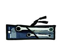 KS Tools 503.4552 Serie di Chiavi a Cricco Doppie Poligonali Gearplus, 2 Pezzi, 10X13-17X19 mm