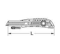KS Tools 907.2141 Coltello Universale Comfort con Lama a Settori, 180 mm