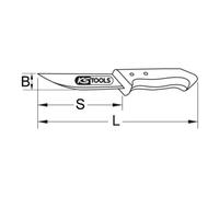 KS Tools Coltello in acciaio inox, 250mm Quantità:1