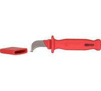 KS Tools Tagliacavi isolato lama a uncino e manico sicurezza in plastica, 200mm Quantità:1