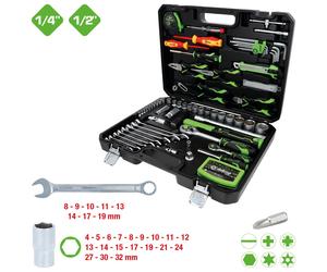 KS Tools Concorso 1/4 "+ 1/2 " Universal-Werkzeug-Satz,106-tlg,Kfz-Spezial