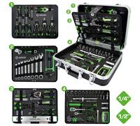 KS Tools Concorso 1/4 "+ 1/2 " Universal-Werkzeug-Satz,145-tlg,Kfz-Spezial