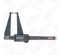 KS TOOLS Digital-Bremsscheiben-Prüflehre Camion, MM / Pollici Commutazione
