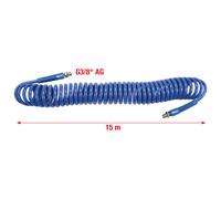 KS Tools Druckluft-Spiralschlauch Ø 10mm 15 M, Elastico,