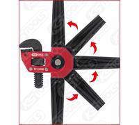 KS TOOLS Einhand-Rohrzange 1.1/2 " Con Regolabile Testa " Stillson “ 111.3550