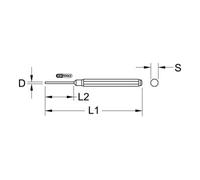 KS Tools Bulino per spine, XL, ottagonale, cromato lucido, Ø5mm Quantità:1