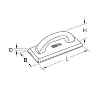 KS Tools Frattazzo in gommapiuma, 300mm Quantità:1