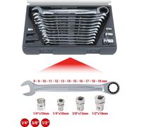 KS TOOLS GEARplus SkraldekombinationsnÃ¸glesÃ¦t 16 Dele