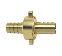 KS Tools - Giunto 3/3 per tubo flessibile, G 1 x 19 mm, dado di raccordo, a tenuta piatta, con anello NBR O, versione leggera, ottone lucido