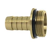 KS Tools - Giunto a vite per tubo flessibile 1/3, G 1 1/2 x 38 mm, con anello NBR O, con fascia in ottone lucido