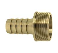 KS Tools - Giunto a vite per tubo flessibile 1/3, G 1 x 13 mm, a tenuta piatta, con fascia elastica, versione CH, in ottone lucido