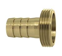 KS Tools - Giunto a vite per tubo flessibile G 1/2 x 13 mm, a tenuta piatta, senza cintura, versione leggera, in ottone lucido
