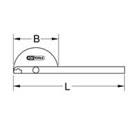 KS Tools 300.0701 Goniometro, 400 mm