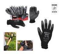 KS Tools Guanti Micro-Feinstrick Neri, Taglia 10, 12 Paia