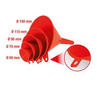 KS TOOLS Hdpe Trichter-Satz 5 Pezzi 50 - 150mm Olio Imbuto Riempimento