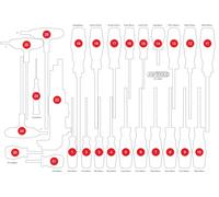 KS TOOLS Inserto in schiuma espansa, cassetta d'assortimento 811.0034-97