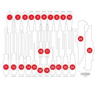 KS TOOLS Inserto in schiuma espansa, cassetta d'assortimento 811.0041-97